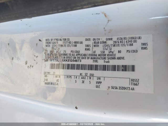 1FT7X2B6XKEG54873 Ford F-250 Xl