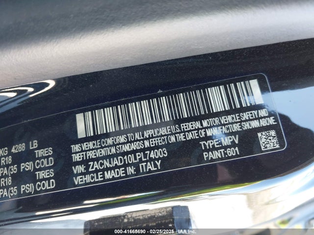 ZACNJAD10LPL74003 Jeep Renegade Limited Fwd