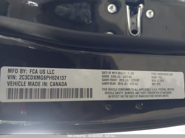 2C3CDXMG6PH624137 Dodge Charger Gt Awd