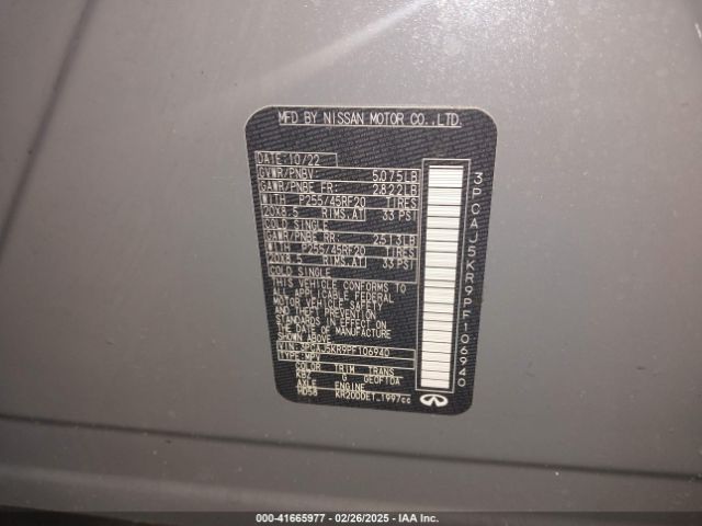 3PCAJ5KR9PF106940 Infiniti Qx55 Essential Awd