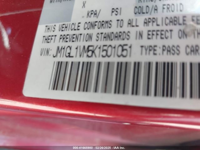 JM1GL1VM5K1501051 Mazda Mazda6 Touring