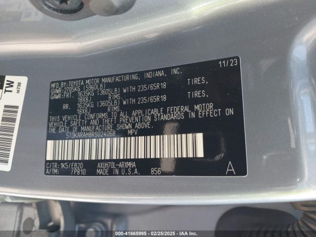 5TDKARAH8RS024068 Toyota Highlander Hybrid Xle