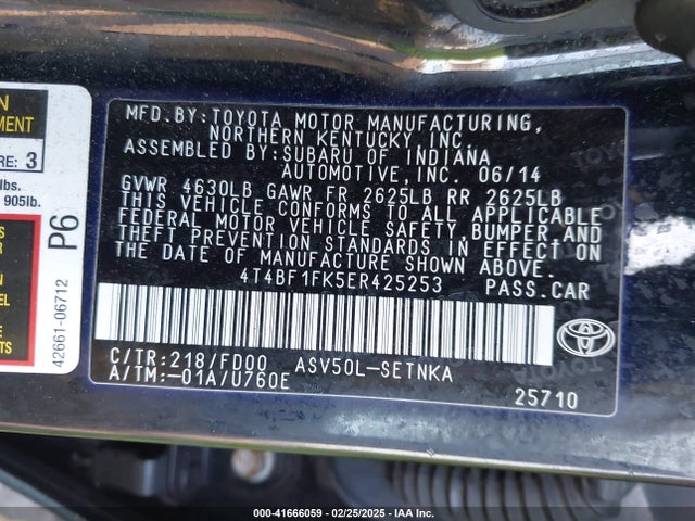 Toyota CAMRY LE 2014 4T4BF1FK5ER425253 Image 9