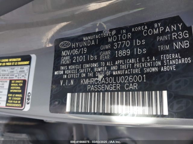 KMHRC8A30LU026001 Hyundai Venue Sel