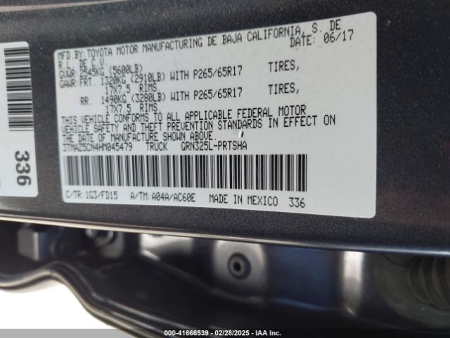 3TMAZ5CN4HM045479 Toyota Tacoma Sr5 V6