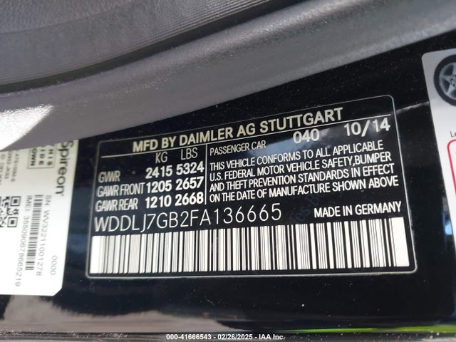 WDDLJ7GB2FA136665 Mercedes-Benz Cls 63 Amg