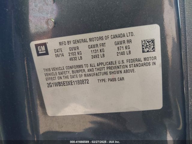 2G1WB5E3XE1180872 Chevrolet Impala Limited Lt