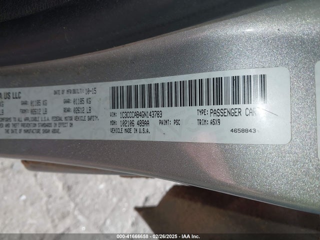 Chrysler 200 Limited 2016 1C3CCCAB4GN143783 Image 9