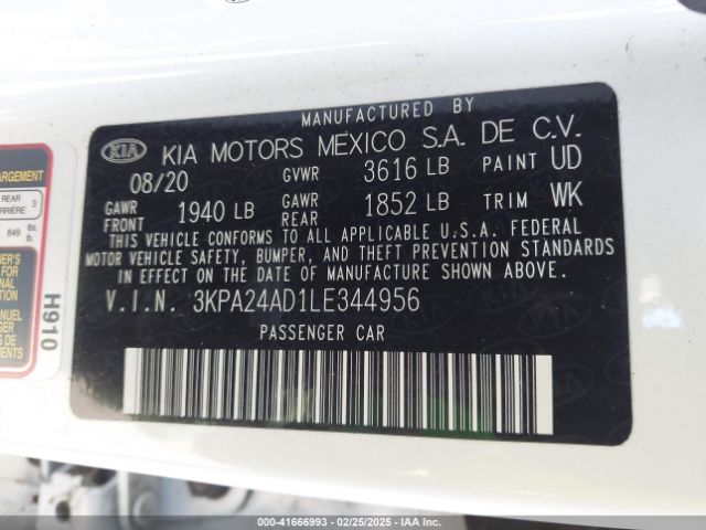 3KPA24AD1LE344956 KIA RIO S