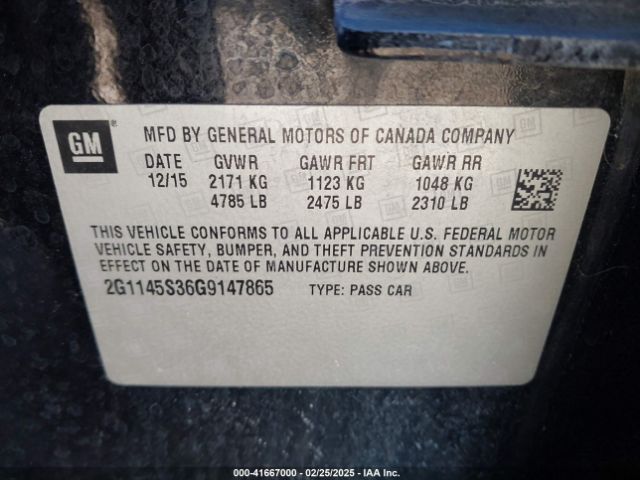 2G1145S36G9147865 Chevrolet IMPALA 2LZ