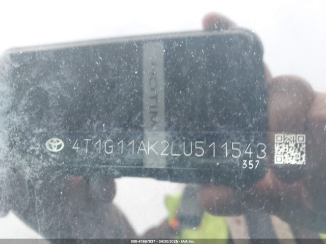4T1G11AK2LU511543 Toyota CAMRY SE