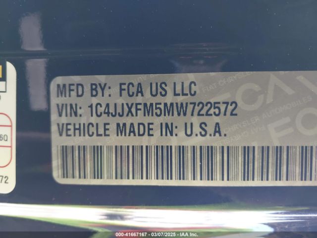 2021 JEEP WRANGLER UNLIMITED 1C4JJXFM5MW722572 Photo 8