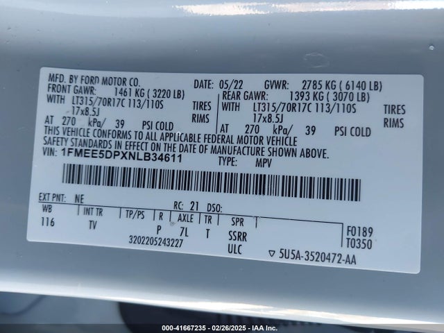 Ford Bronco Wildtrak 2022 1FMEE5DPXNLB34611 Image 9