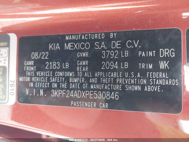 KIA Forte Lxs 2023 3KPF24ADXPE530846 Image 9