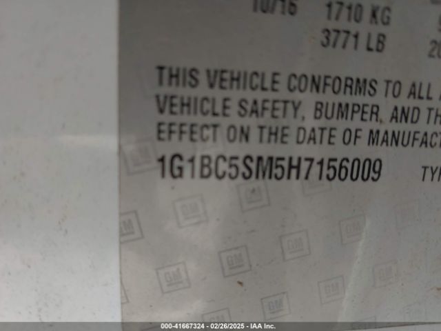 1G1BC5SM5H7156009 Chevrolet Cruze Ls Auto