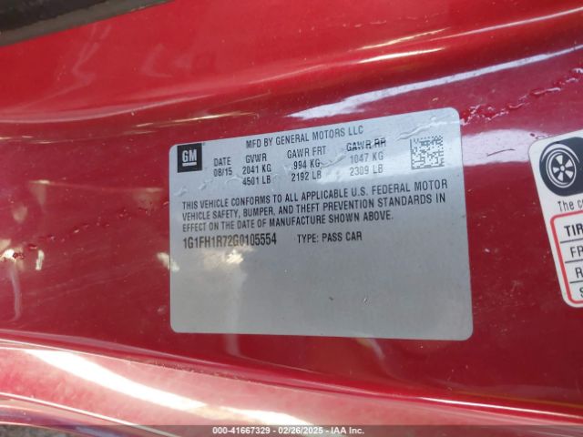 1G1FH1R72G0105554 Chevrolet CAMARO 2SS