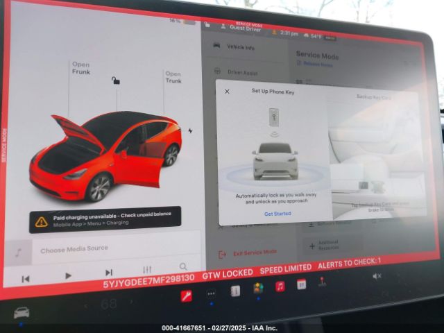 2021 TESLA MODEL Y 5YJYGDEE7MF298130 Photo 6