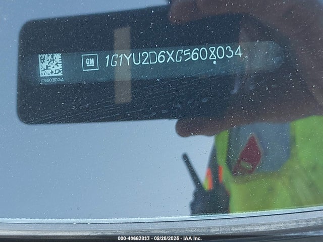 1G1YU2D6XG5608034 Chevrolet lt4 - di, sc, afm, vvt, alum, gmna