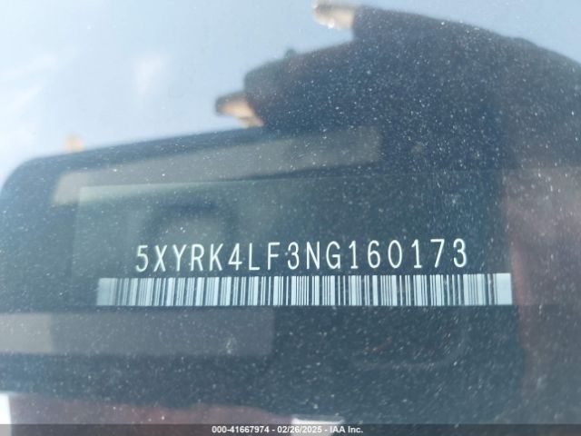 5XYRK4LF3NG160173 KIA SORENTO SX