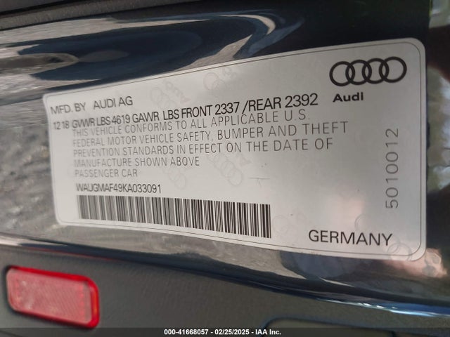 2019 AUDI A4 WAUGMAF49KA033091 Photo 8