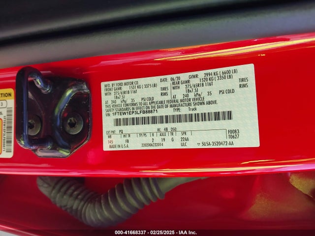 Ford F-150 Xlt 2020 1FTEW1EP3LFB88871 Image 9