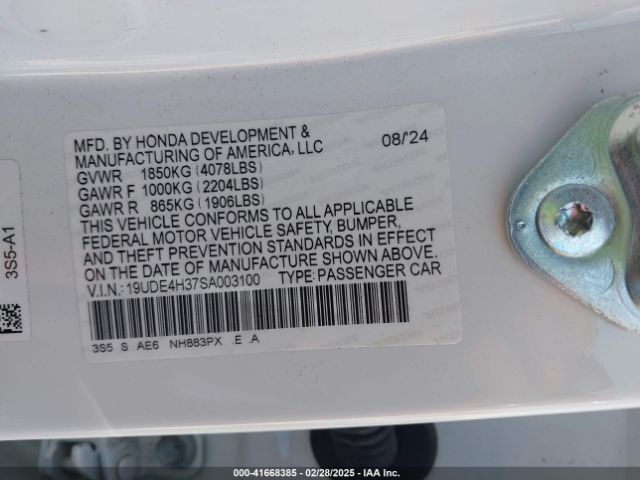 19UDE4H37SA003100 Acura Integra A-spec