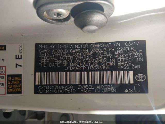 JTDKARFP1H3033355 Toyota Prius Prime Advanced