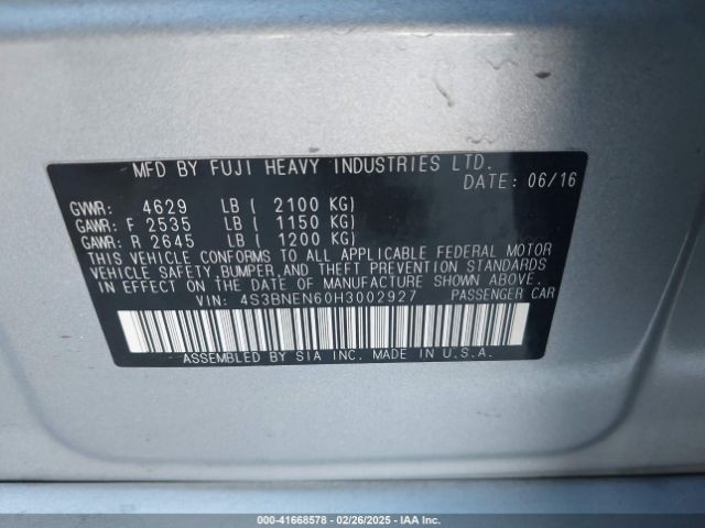 4S3BNEN60H3002927 Subaru Legacy 3.6r Limited
