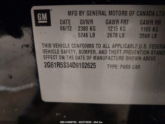 2013 CADILLAC XTS 2G61R5S34D9102625 Photo 8