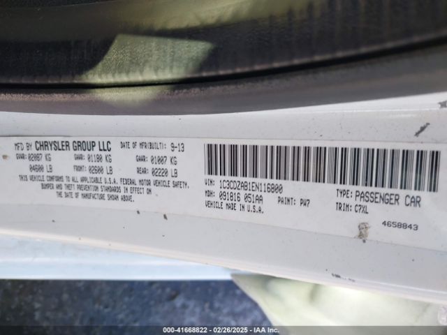 1C3CDZAB1EN116800 Dodge AVENGER SE