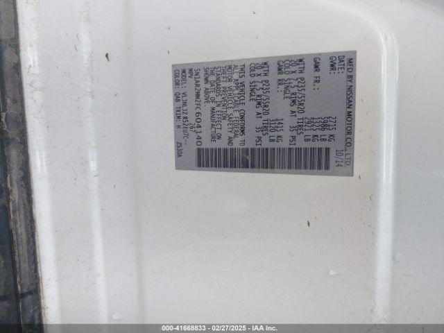 5N1AR2MM2FC604140 Nissan Pathfinder Platinum/s/sl/sv
