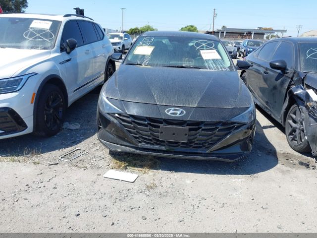 KMHLM4AJ4PU057591 Hyundai Elantra Hybrid Blue