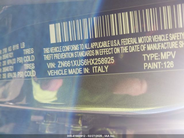 ZN661XUS6HX258925 Maserati Levante