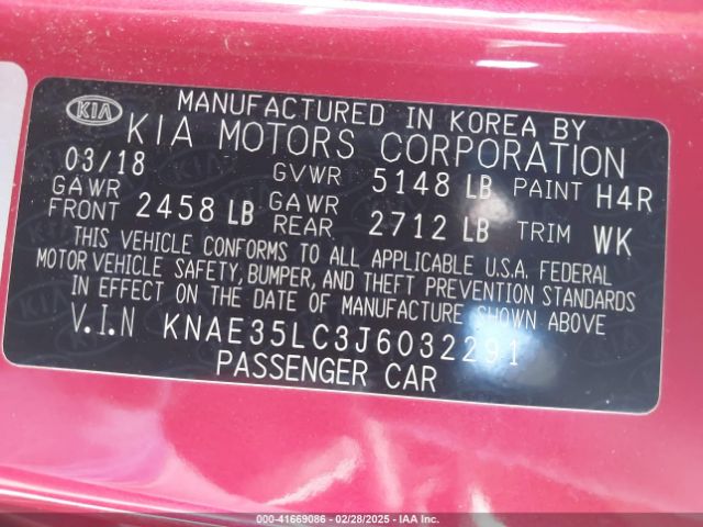 KNAE35LC3J6032291 KIA STINGER GT