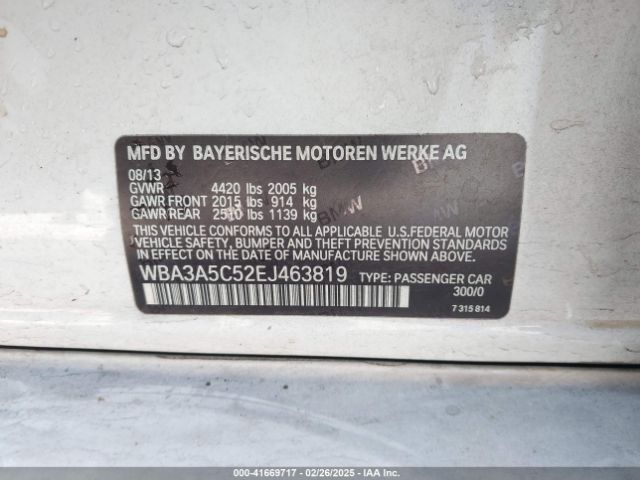 WBA3A5C52EJ463819 BMW 328I