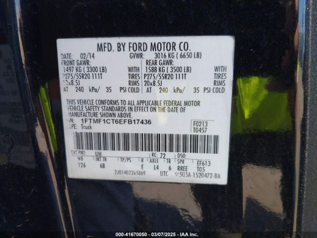 1FTMF1CT6EFB17436 Ford F-150 FX2