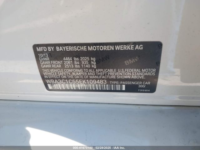 WBA3C1C55EK109483 BMW 328I