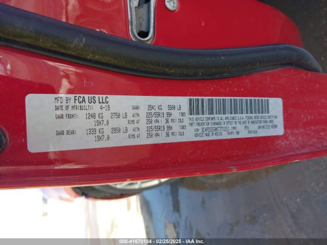 3C4PDDEG0KT771211 Dodge Journey Gt Awd