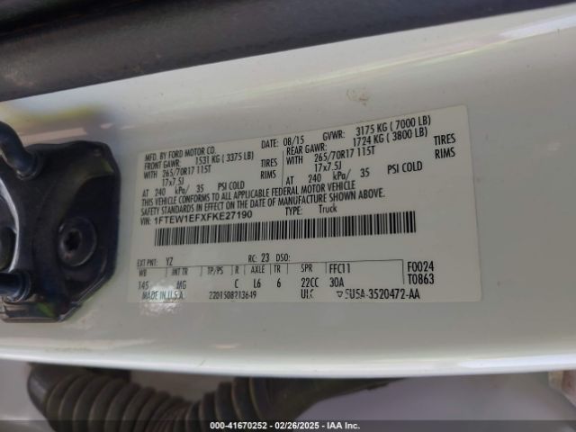 1FTEW1EFXFKE27190 Ford F-150