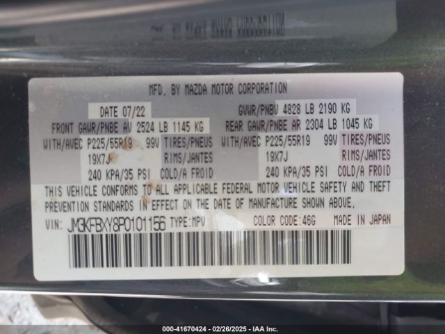 JM3KFBXY8P0101156 Mazda Cx-5 2.5 Turbo Signature