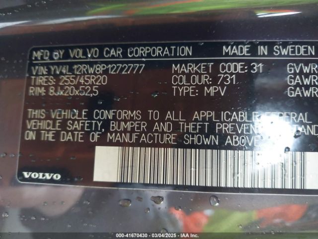 2023 VOLVO XC60 YV4L12RW8P1272777 Photo 8