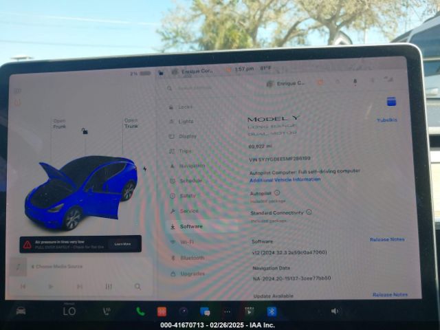 5YJYGDEE5MF286199 Tesla Model Y Long Range Dual Motor All-wheel Drive
