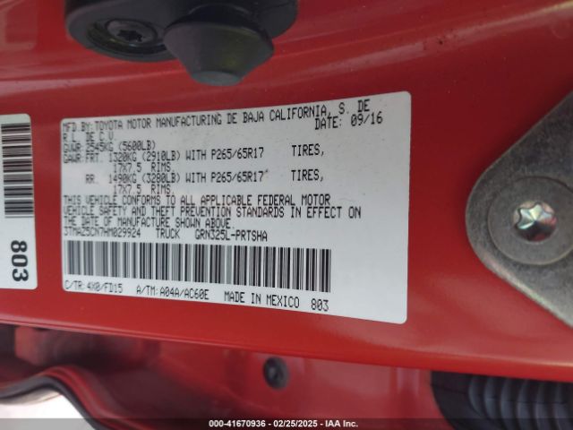 3TMAZ5CN7HM029924 Toyota Tacoma Sr5 V6
