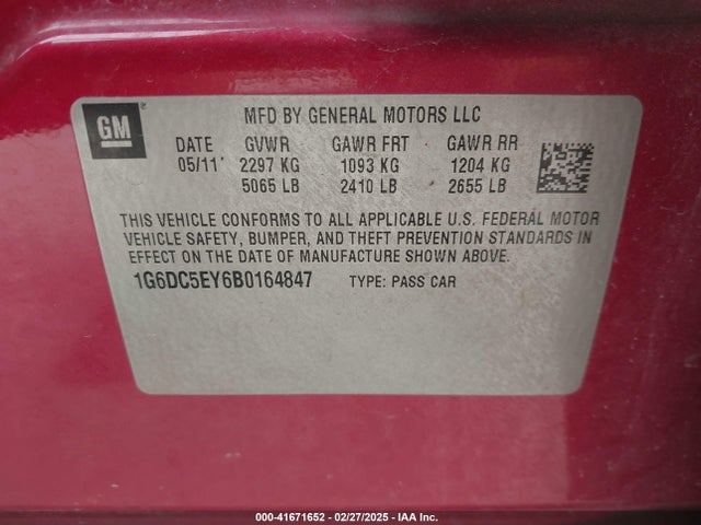 2011 CADILLAC CTS 1G6DC5EY6B0164847 Photo 8