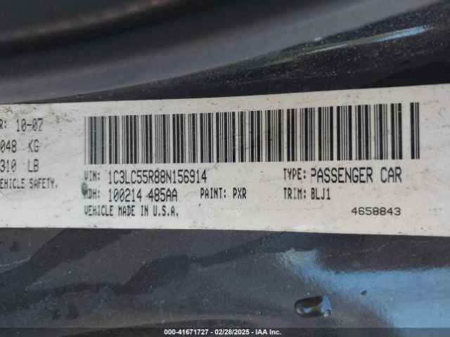 2008 CHRYSLER SEBRING 1C3LC55R88N156914 Photo 8