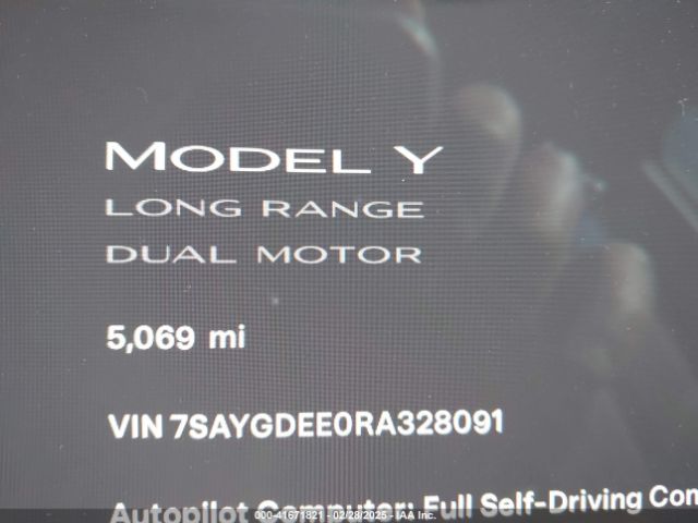 7SAYGDEE0RA328091 Tesla Model Y Long Range Dual Motor All-wheel Drive
