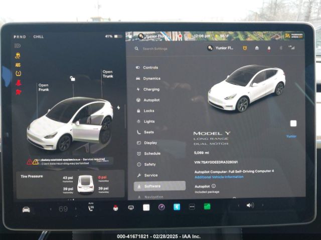 7SAYGDEE0RA328091 Tesla Model Y Long Range Dual Motor All-wheel Drive