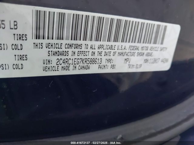 2C4RC1EG7KR588613 Chrysler Pacifica Touring L Plus