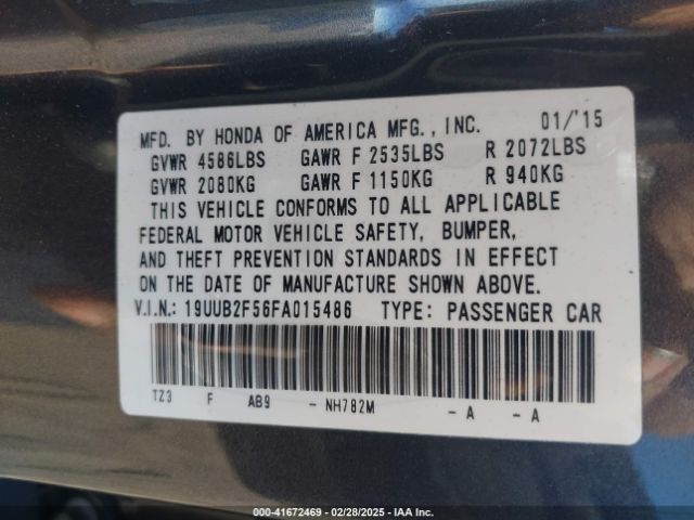 2015 ACURA TLX 19UUB2F56FA015486 Photo 8