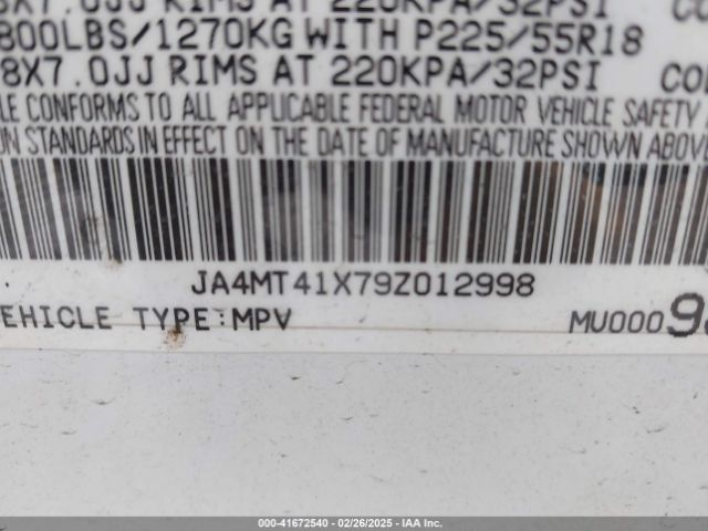 2009 MITSUBISHI OUTLANDER JA4MT41X79Z012998 Photo 8